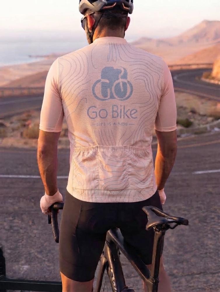 جيرسي صيفي باللون الخوخي GO BIKE PEACH JERSEY