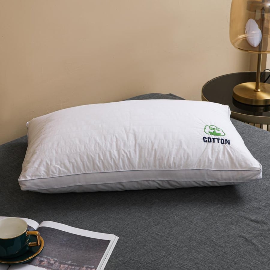 مخدة فندقية فاخرة من المقاش القطن الطبيعي 100% وزن 2000 غرام cotton