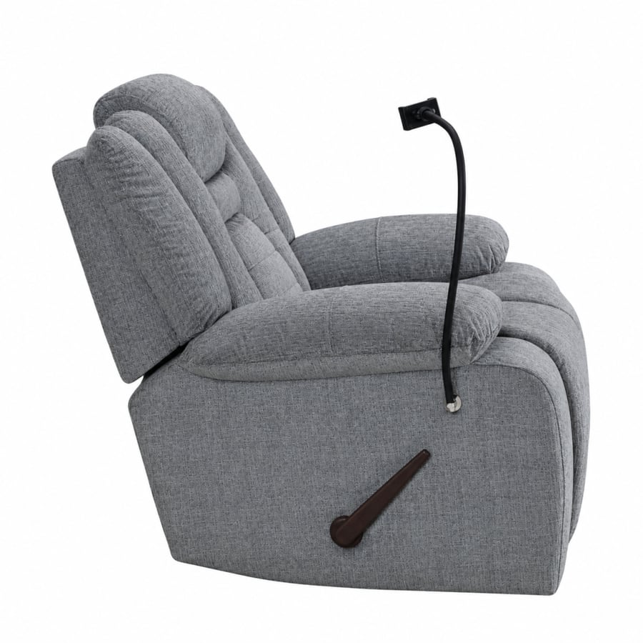 كرسي استرخاء هزاز دوار + حامل جوال SF-16 GREY