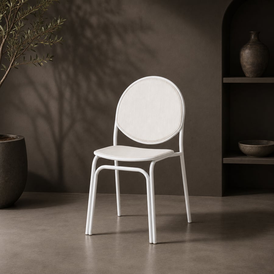 white seating chair