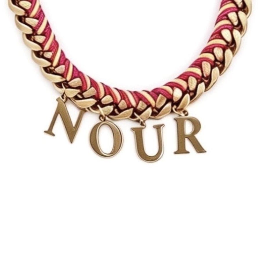 Bracelet with colorful threads – stainless steel 18k gold plated