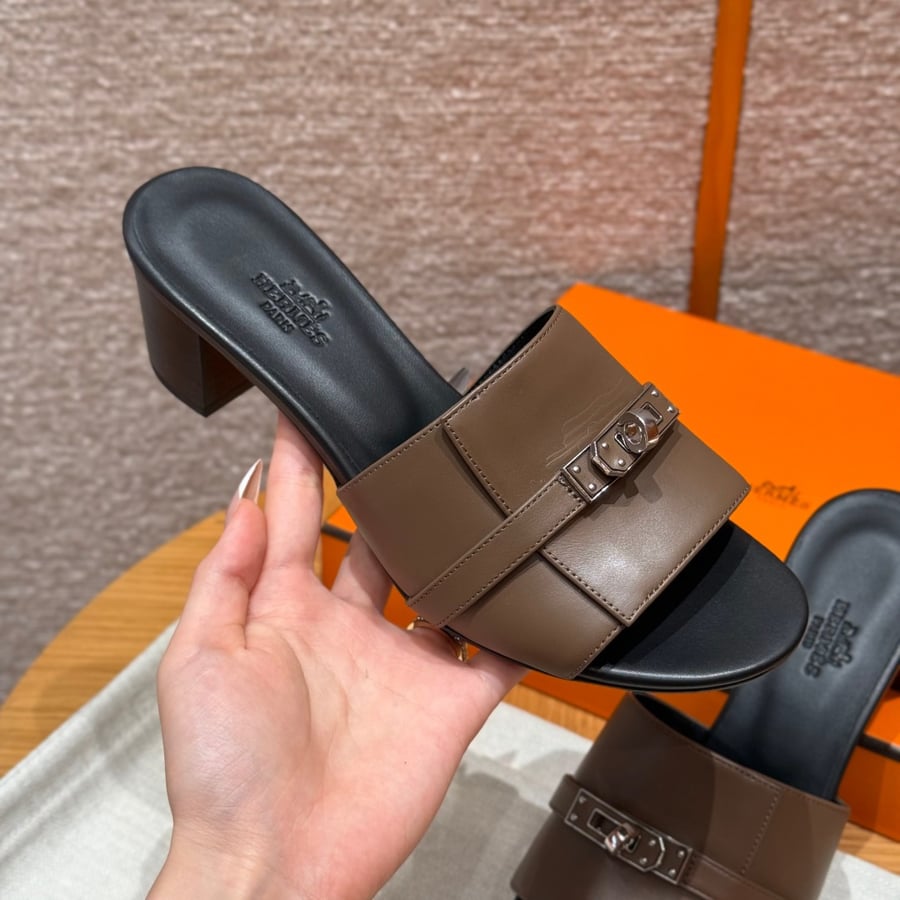 صندل جيجي كيلي بكعب عال هاند ميد Hermes 187 Gigi kelly SANDAL