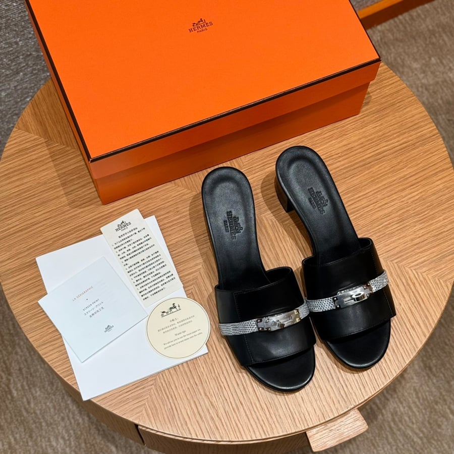 صندل جيجي كيلي بكعب عال هاند ميد Hermes 187 Gigi kelly SANDAL