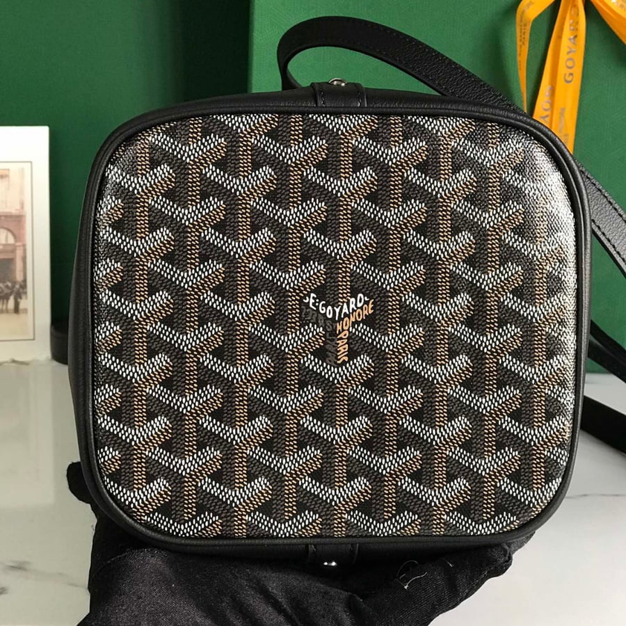 Goyard black color medium size Goyard Petit Flot Bucket Bag