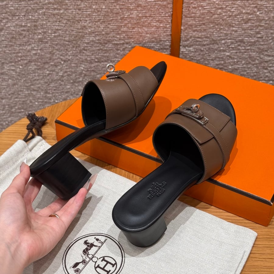 صندل جيجي كيلي بكعب عال هاند ميد Hermes 187 Gigi kelly SANDAL