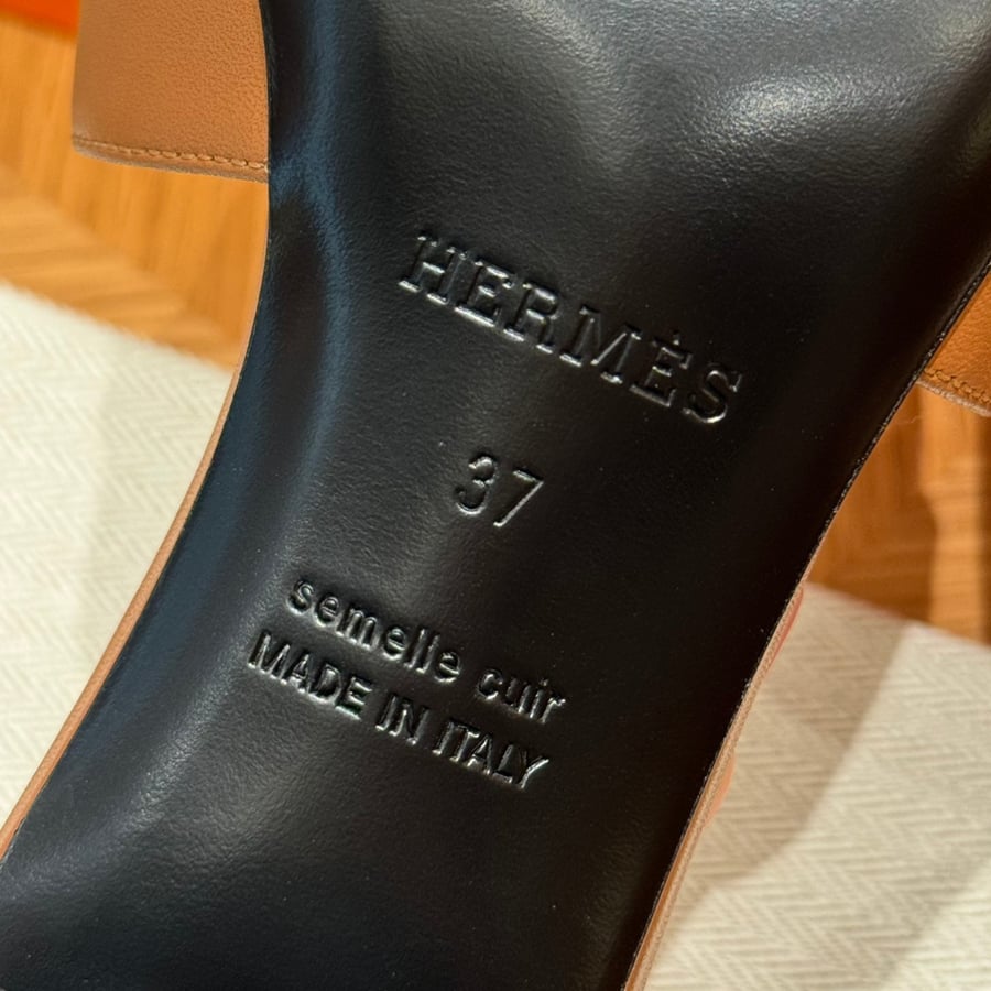 صندل جيجي كيلي بكعب عال هاند ميد Hermes 187 Gigi kelly SANDAL
