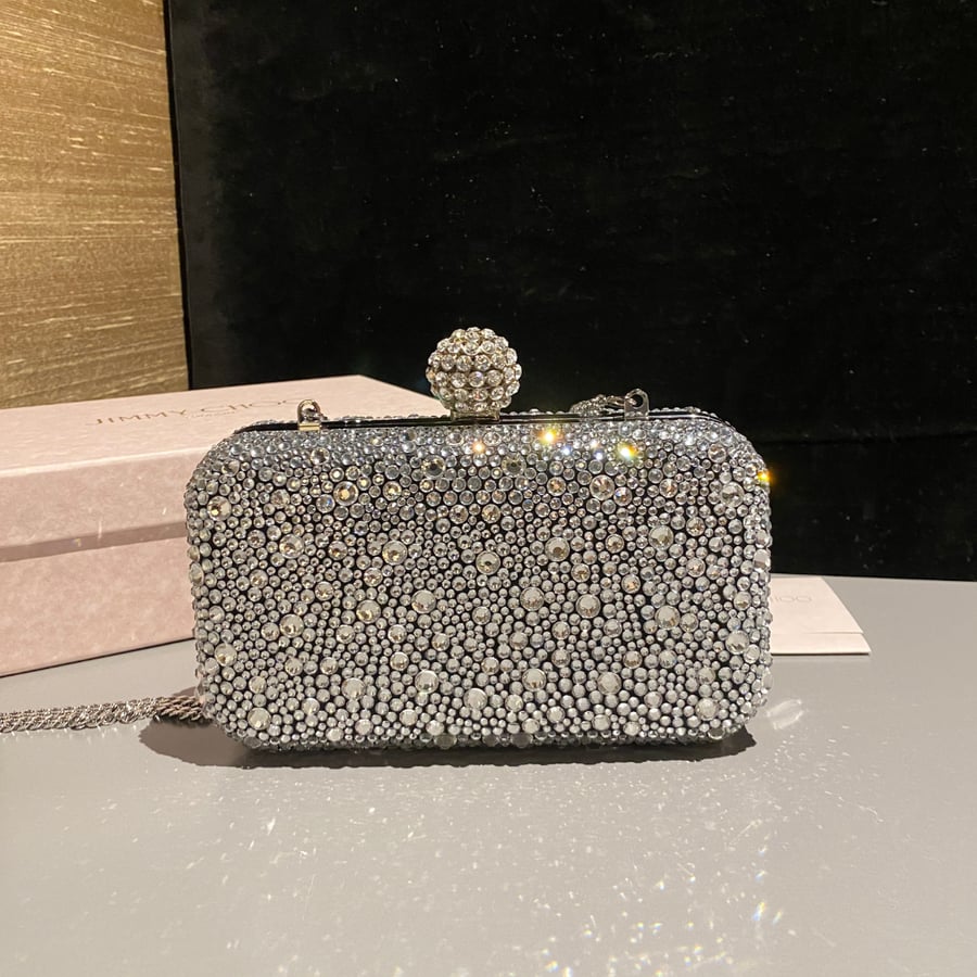 حقيبة يد كلاتش جيمي تشو مرصعة بالكريستال Jimmy Choo Cloud Clutch