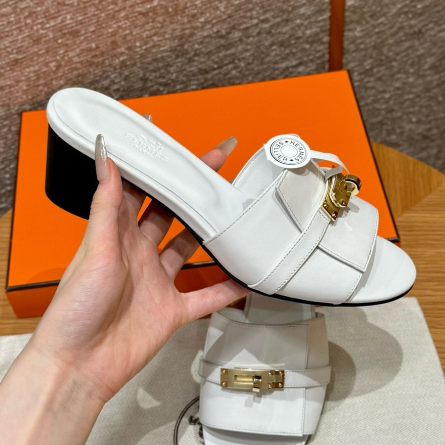 صندل جيجي كيلي بكعب عال هاند ميد Hermes 187 Gigi kelly SANDAL