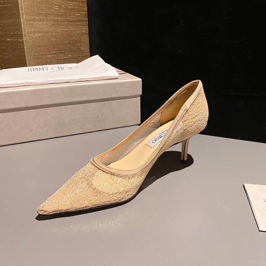حذاء كعب عالي جيمي تشو لون لحمي JIMMY CHOO Starry