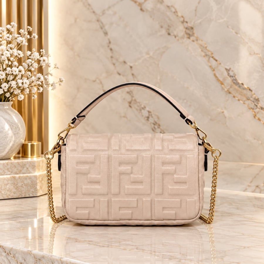 شنطة فيندي باغيت ميني لون زهر Fendi Baguette Mini