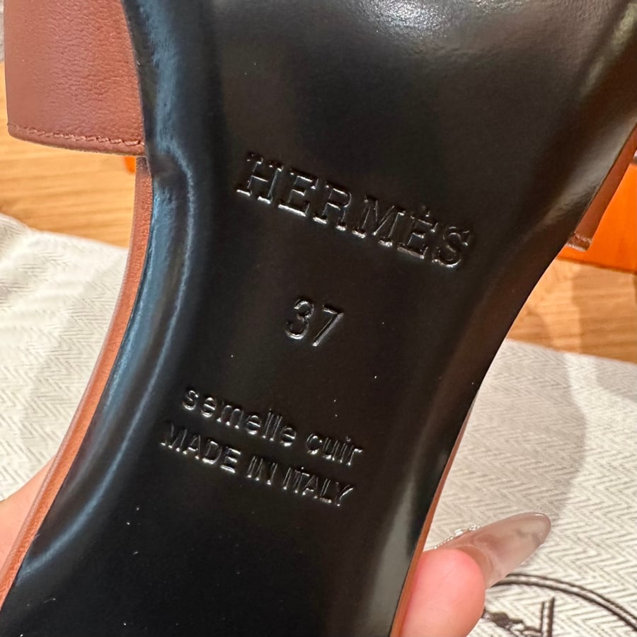 صندل جيجي كيلي بكعب عال هاند ميد Hermes 187 Gigi kelly SANDAL
