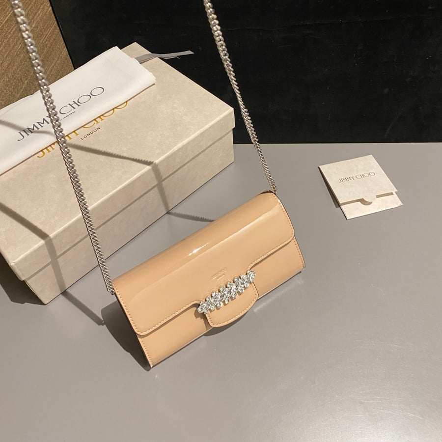 محفظة جيمي تشو بينج بسلسلة Jimmy Choo Bing Wallet With Chain