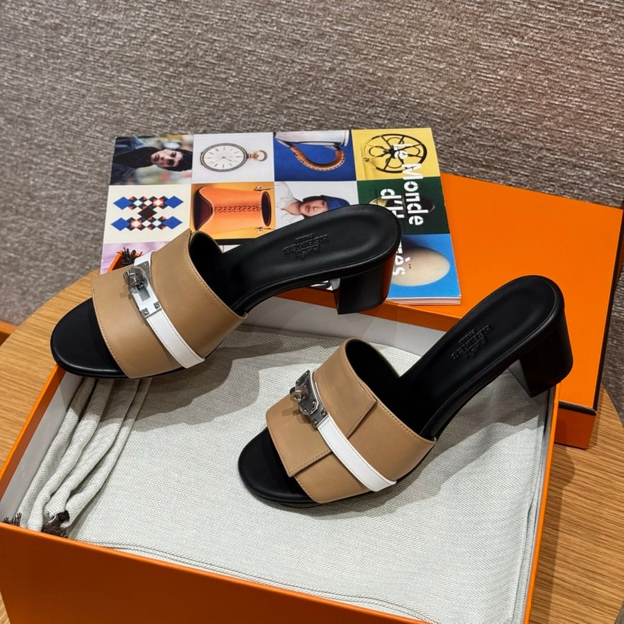 صندل جيجي كيلي بكعب عال هاند ميد Hermes 187 Gigi kelly SANDAL