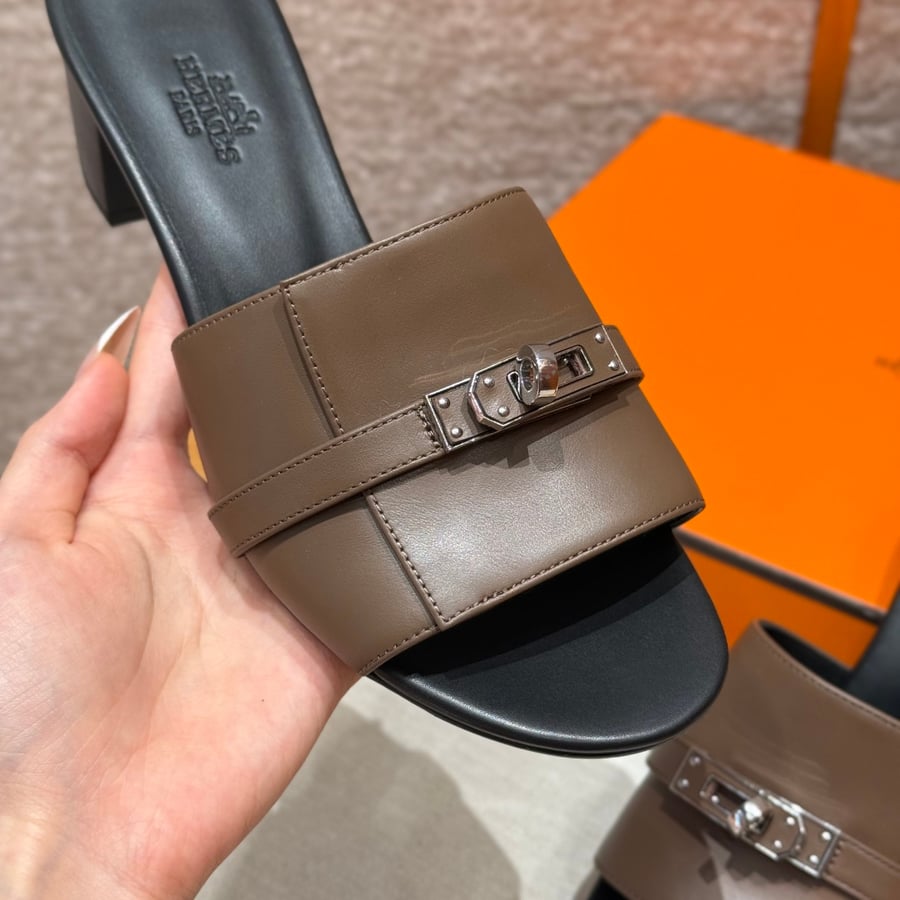 صندل جيجي كيلي بكعب عال هاند ميد Hermes 187 Gigi kelly SANDAL