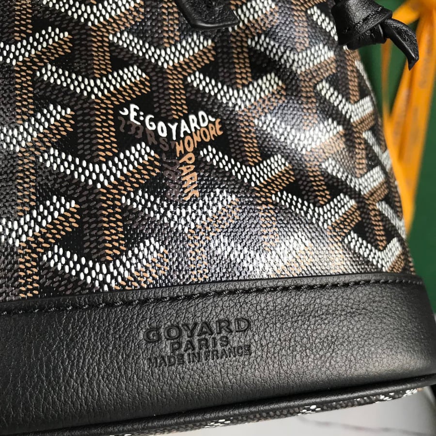 Goyard black color medium size Goyard Petit Flot Bucket Bag