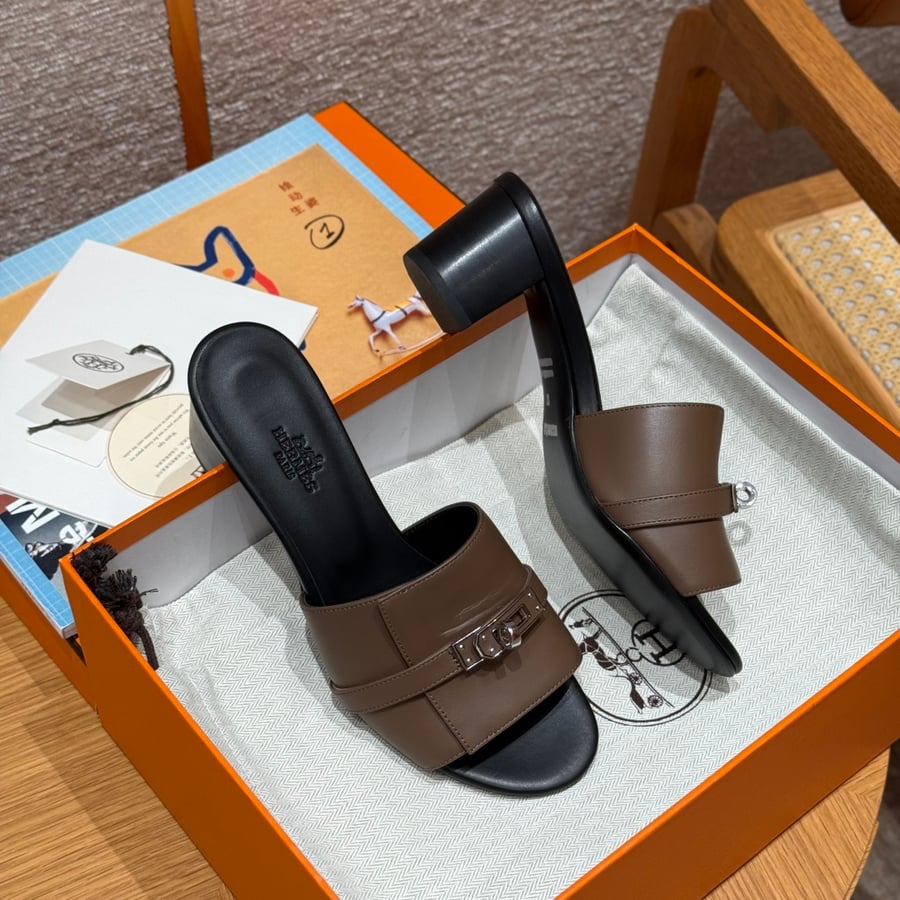 صندل جيجي كيلي بكعب عال هاند ميد Hermes 187 Gigi kelly SANDAL