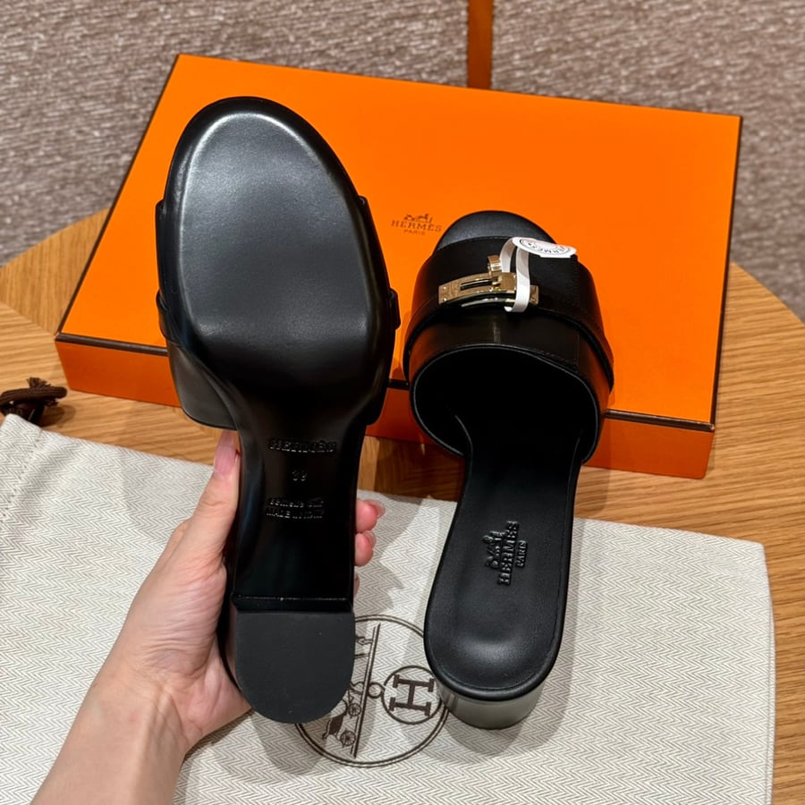 صندل جيجي كيلي بكعب عال هاند ميد Hermes 187 Gigi kelly SANDAL