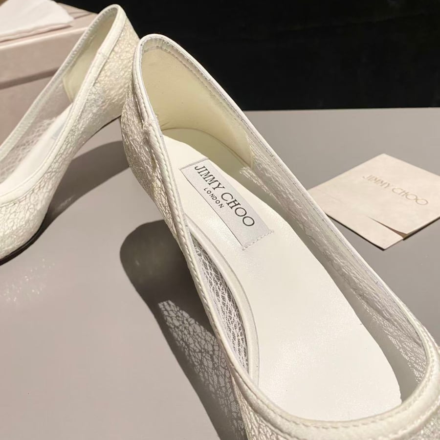 حذاء كعب عالي جيمي تشو لون أبيض JIMMY CHOO Starry