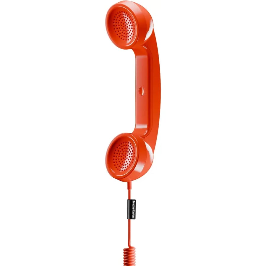 سماعة هاتف كلاسيكية بوب فون Native Union Pop Phone كيبل تايب سي - احمر