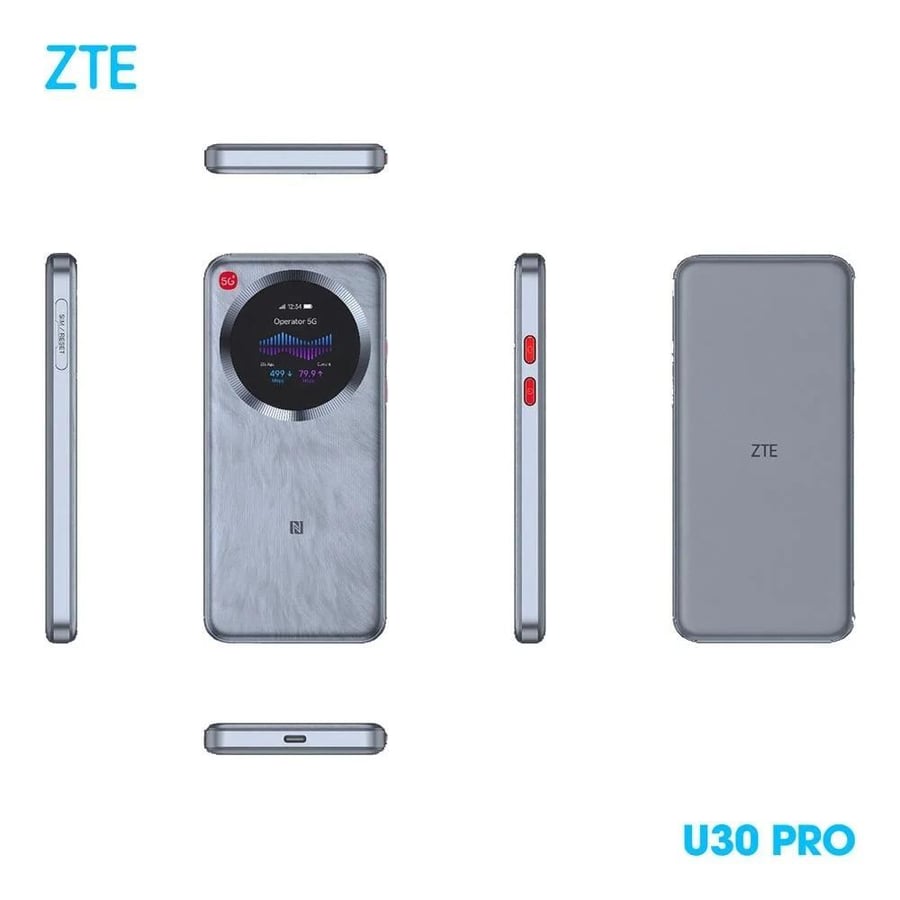 راوتر زد تي إي U30 Pro 5G المحمول | واي فاي 6 وشاشة لمس