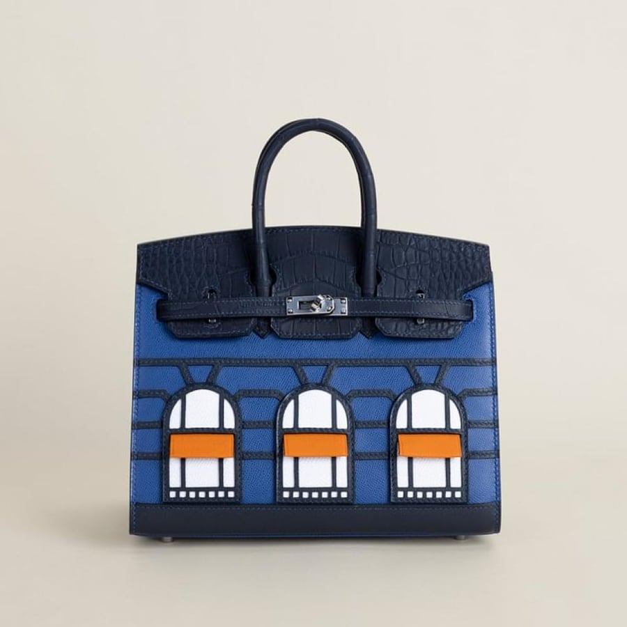 Birkin 20cm Faubourg Alligator/Epsom/Sombaero/Madame S4 Deep blue