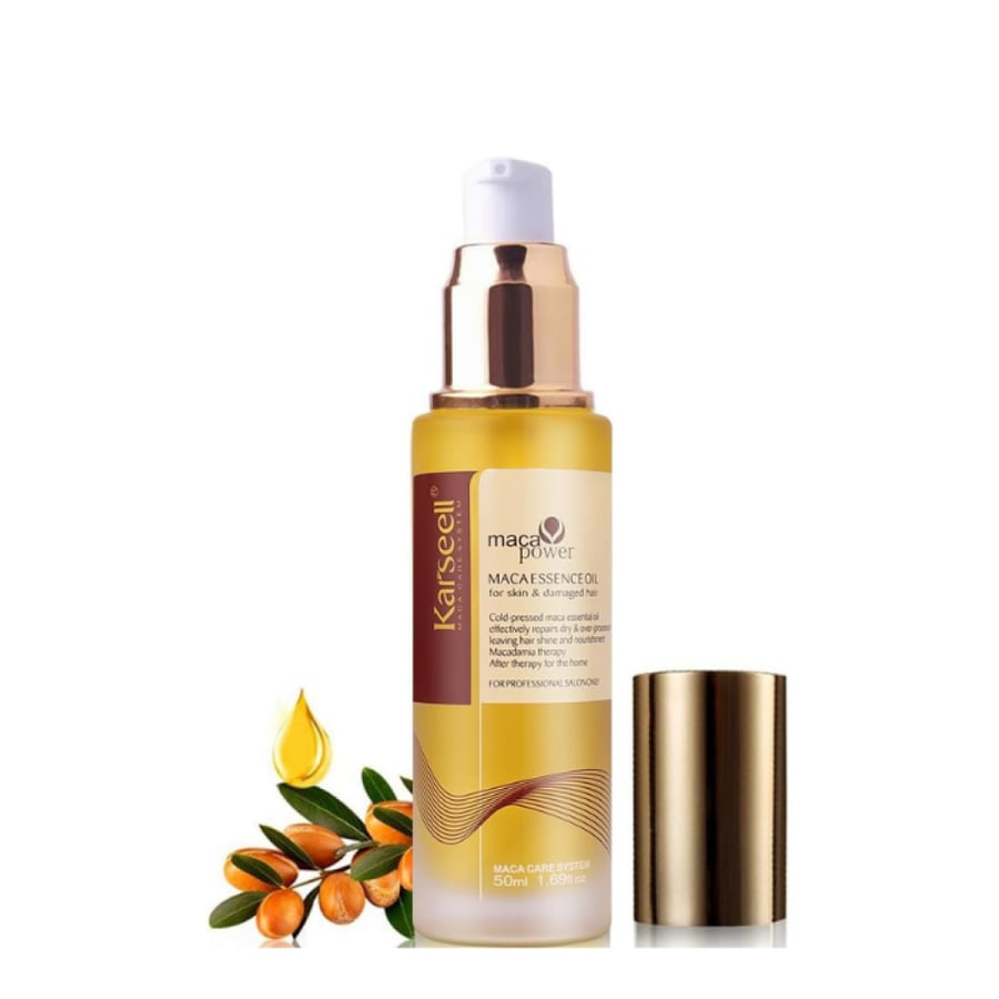 Karsell Moroccan Argan Oil Hair Treatment, Light Cold-Pressed Argan Oil Serum for Dry and Damaged Hair 50ml
