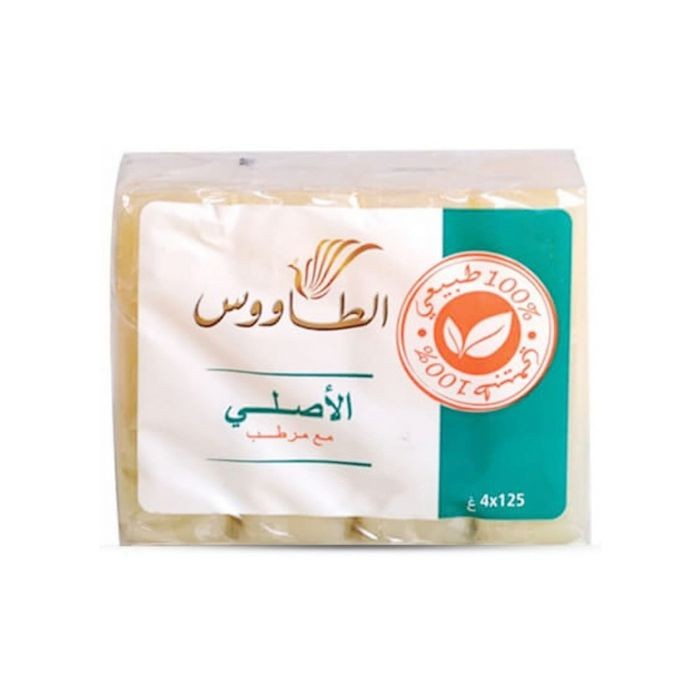 صابون الطاووس الاصلي مع مرطب 4 قطع* 125 جم