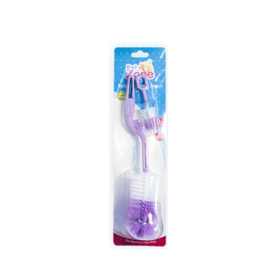 بيبي زون فرش تنظيف الرضاعة والحلمة | BABY ZONE BABY BOTTLE AND NIPPLE BRUSH