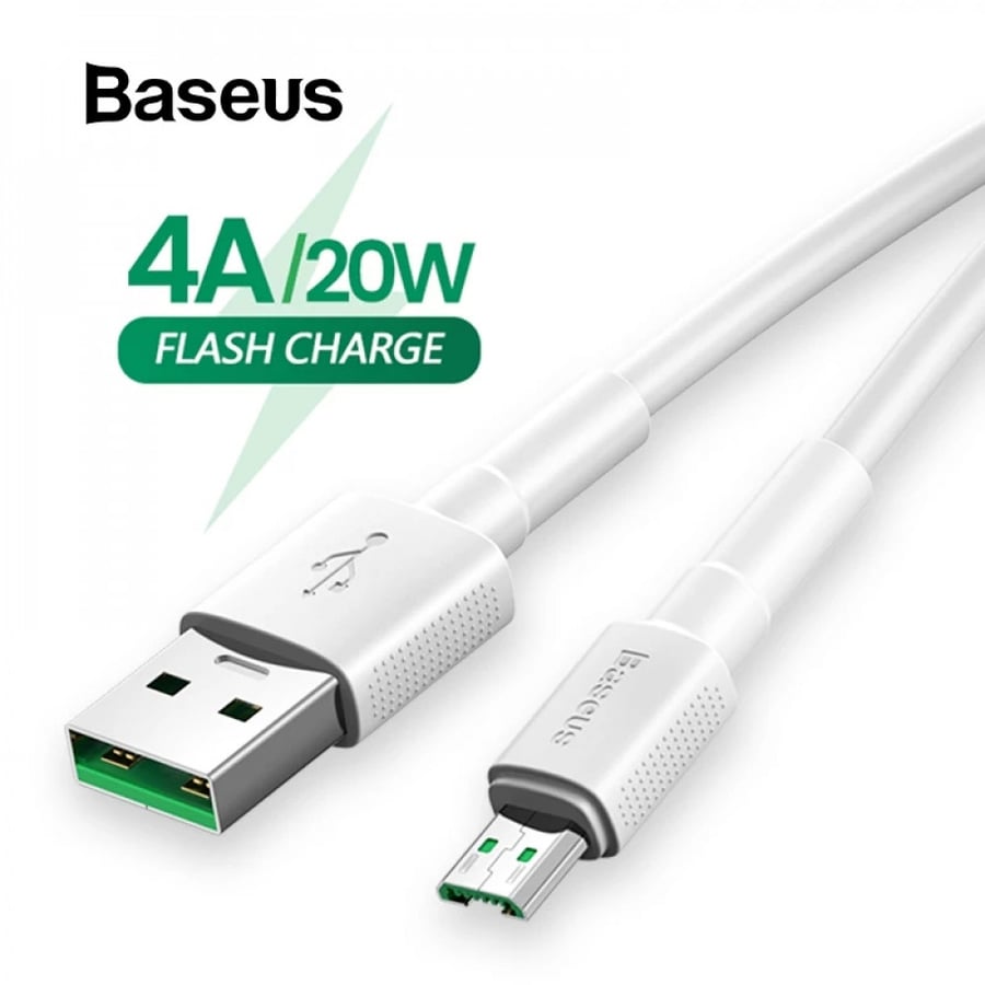 Baseus | Micro USB charger cable 4A fast Baseus | Fast Micro-USB Cable Mini White 1M 2M