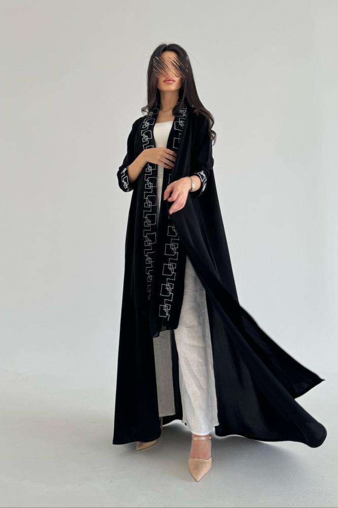 عباية كريب اسود - خمرة