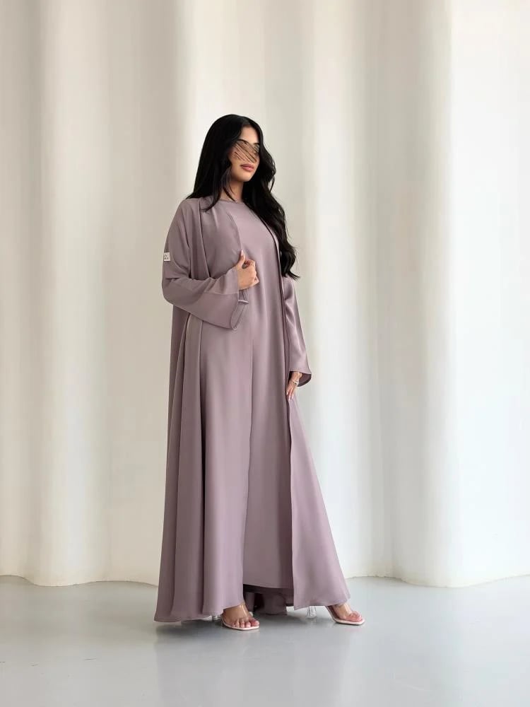 عباية كريب بفستان قصه نص كلوش