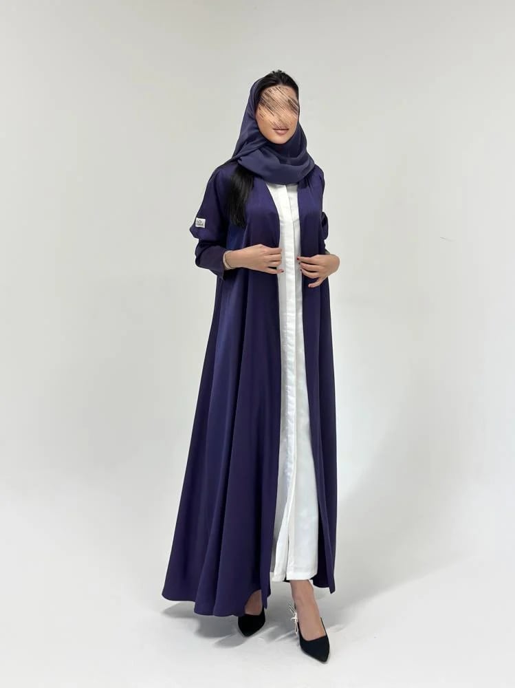 عباية كريب راقية بتصميم نص كلوش