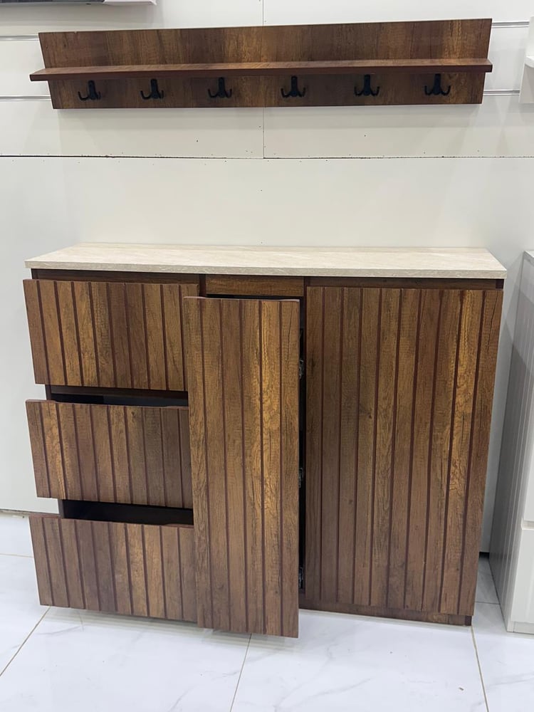 Coffee cabinet with cup holder NEW brown