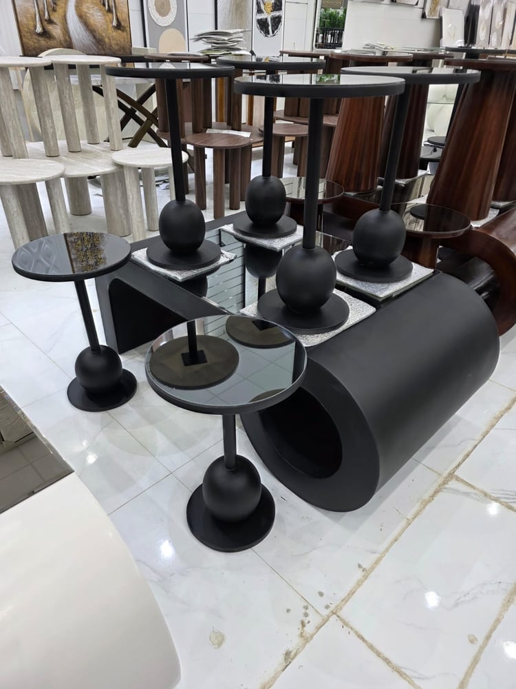 طاولات 7 قطع مقوص NEW مراية