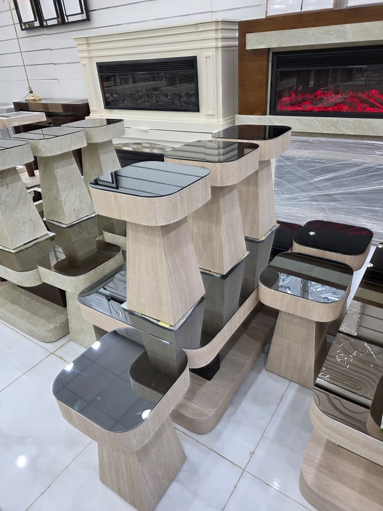 طاولات 7 قطع مراية NEW