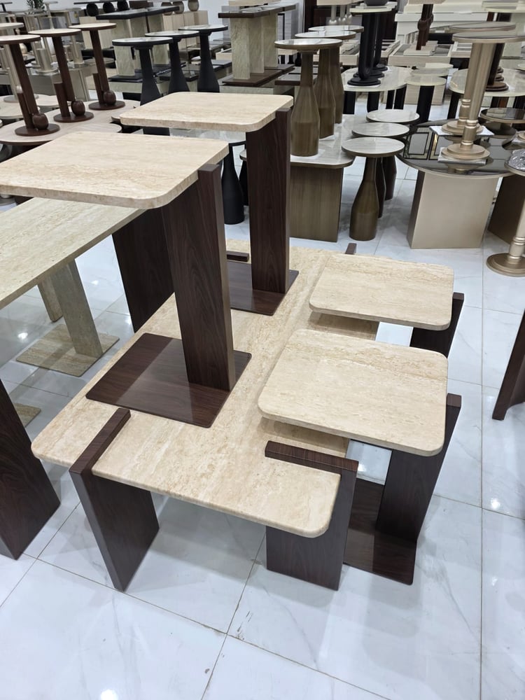 طاولات حديد 5 قطع new