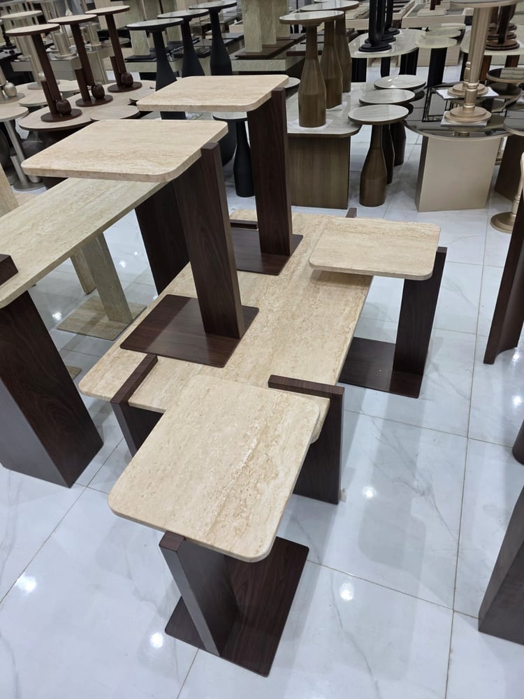 طاولات حديد 5 قطع new