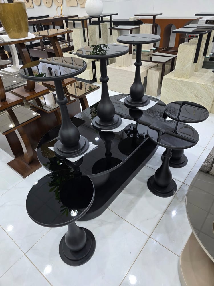 7-piece tables mirror NEW black color