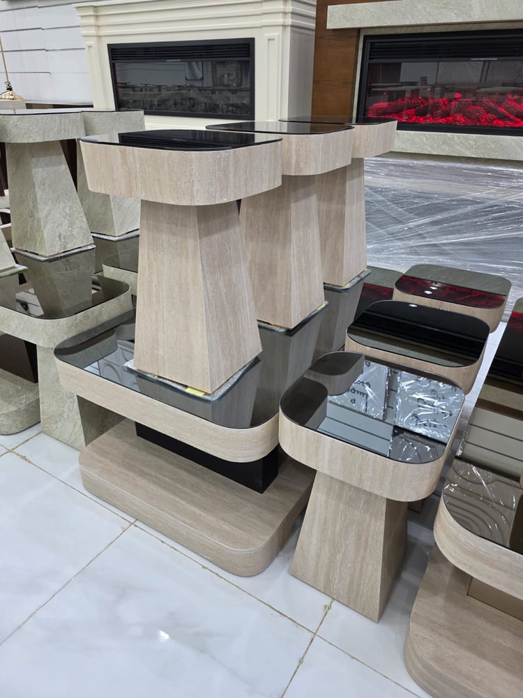 طاولات 7 قطع مراية NEW