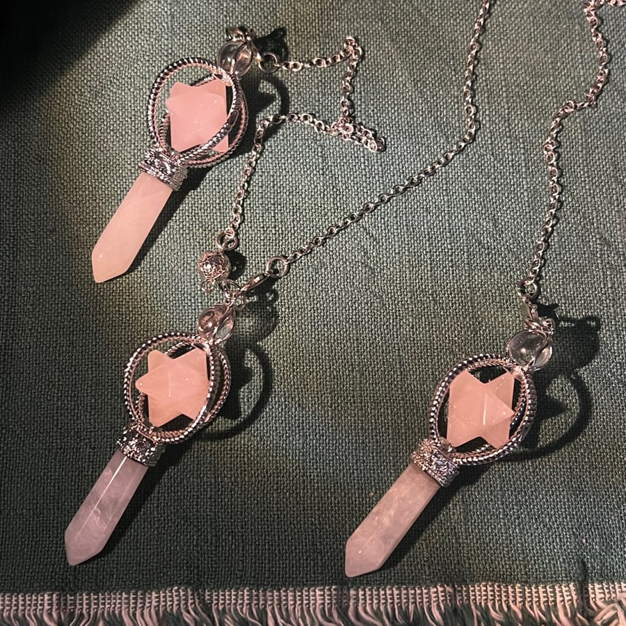 Rose quartz pendulum