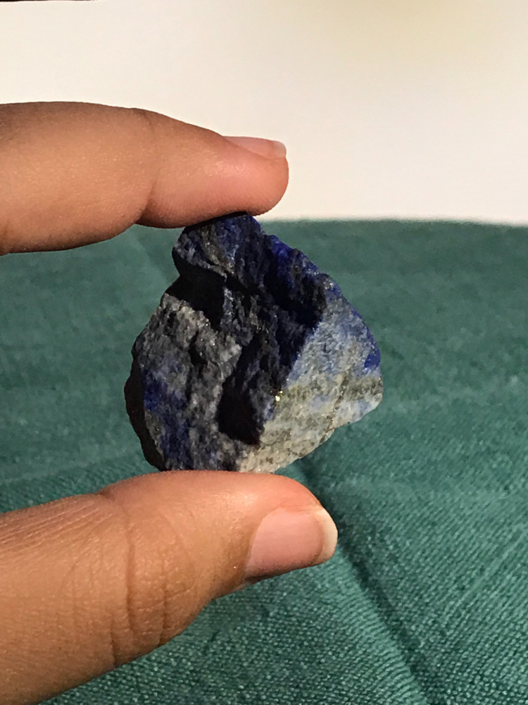 raw lapis lazuli with pyrite chips
