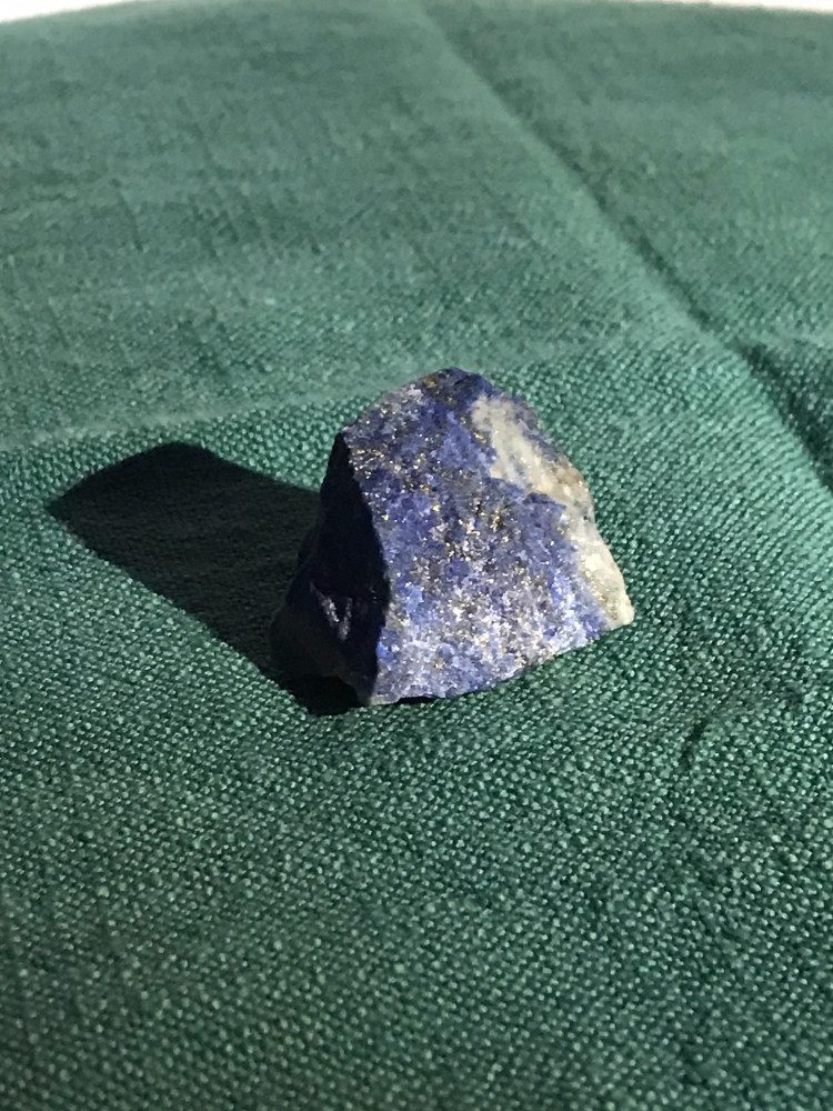raw lapis lazuli with pyrite chips