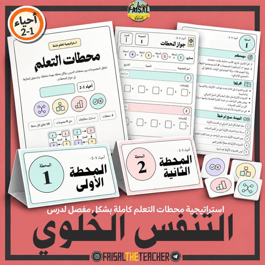 محطات التعلم: التنفس الخلوي، احياء 2-1