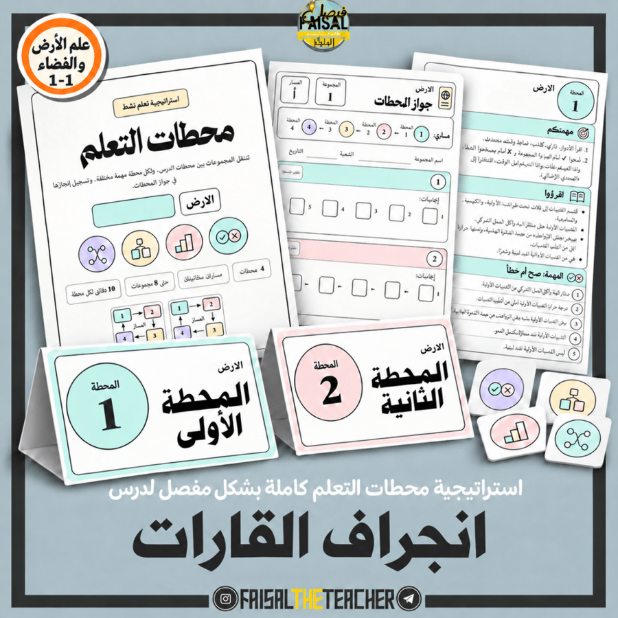 محطات التعلم: انجراف القارات، الارض 1-1