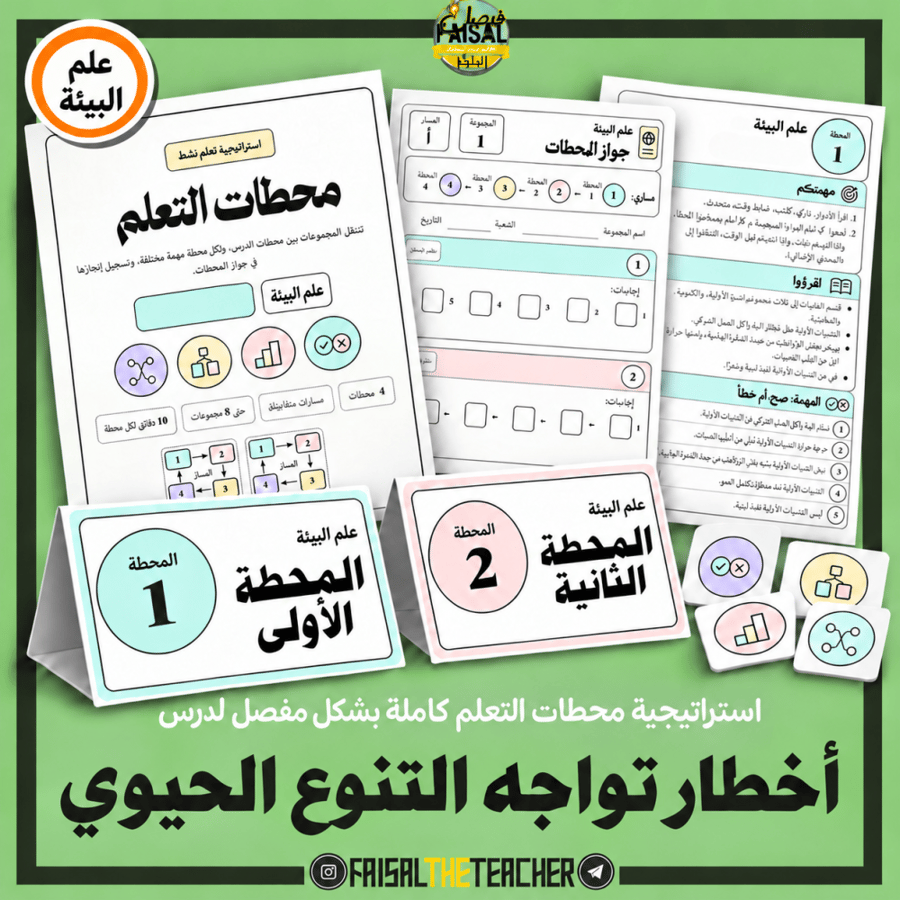 محطات التعلم: أخطار تواجه التنوع الحيوي، البيئة
