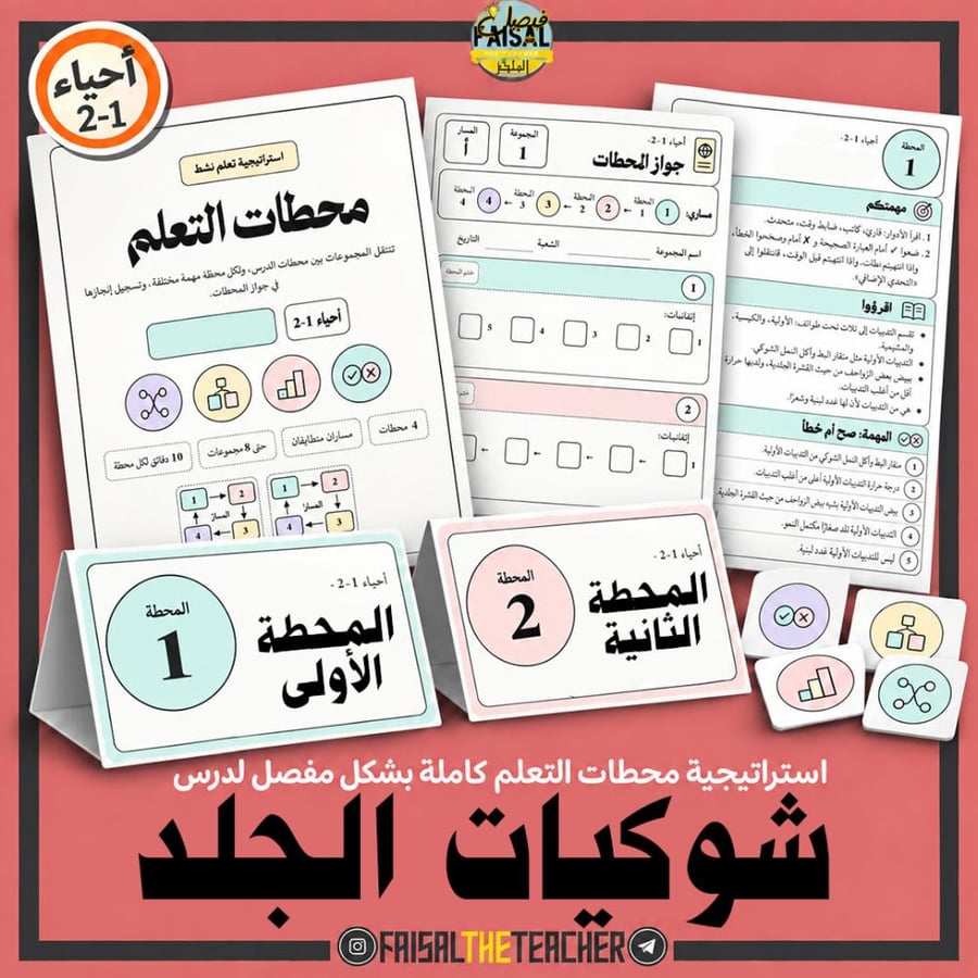 محطات التعلم: شوكيات الجلد، احياء 2-1