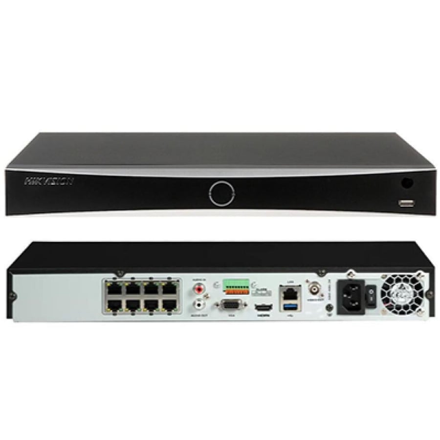 جهاز تسجيل 8 قنوات شبكي 4k مع منافذ DS-7608NXI-K1/8P