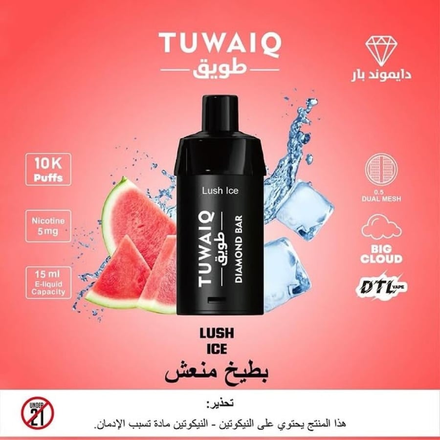 بودات طويق دايموند بار 10000 - Tuwaiq Diamond  Bar Pods 5mg