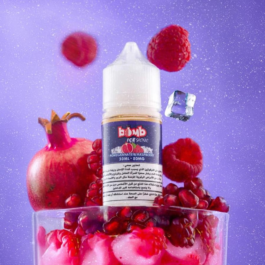 بومب رمان توت ايس سولت - Bomb Pomegranate Raspberry ice Salt
