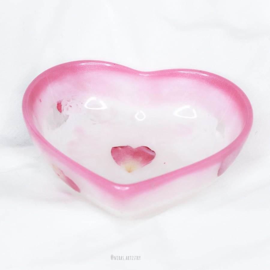 pink heart dish